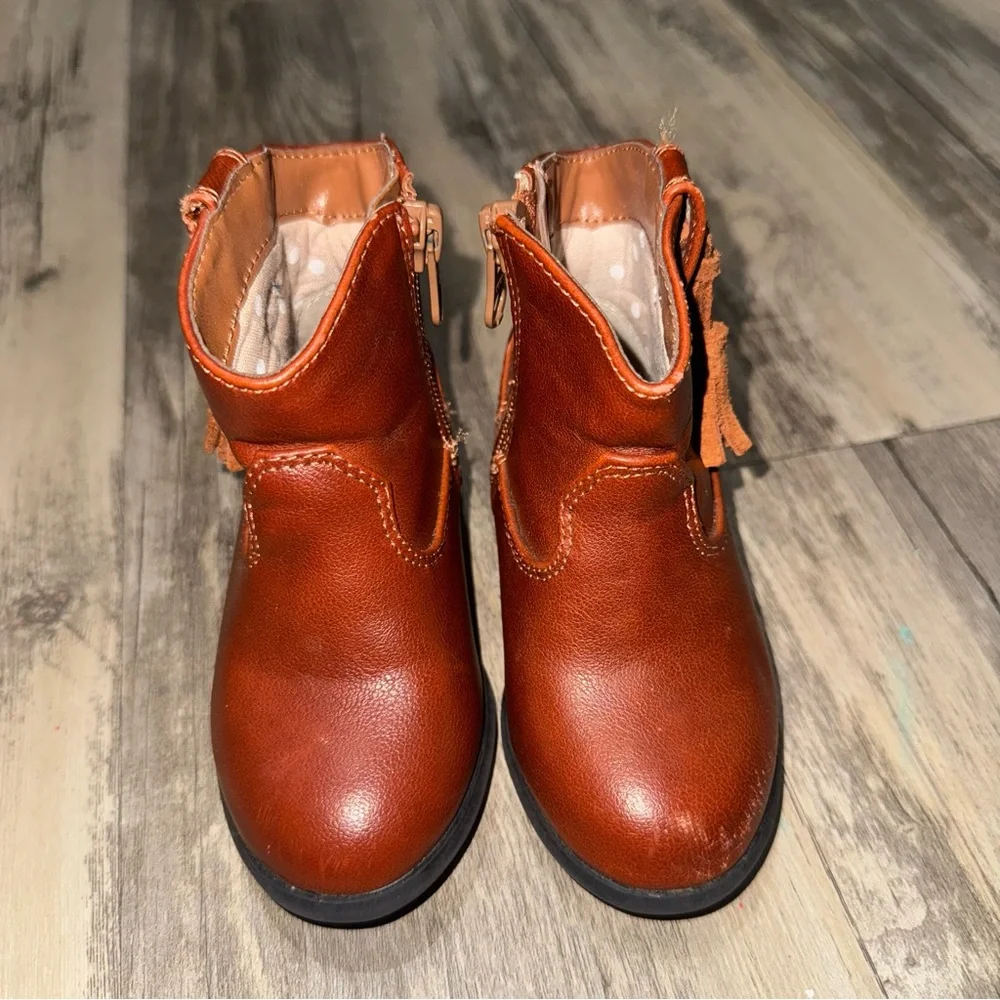 Cat & Jack Brown Kids Boots with Tassels